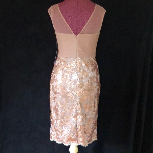 J S Collection Nude sequined Cocktail Dress - Picture 2 of 4